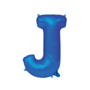 Royal Blue J Alphabet Foil Balloon 86cm Birthday Party Decor Supplies AUS Stock