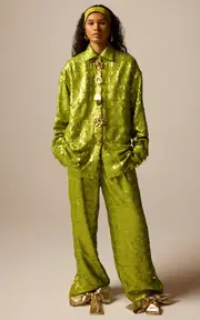 [Harbison] Apollo Sequined Wide-Leg Pants