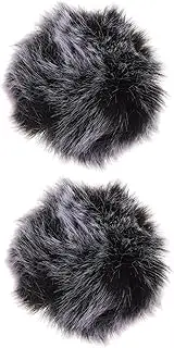 GALPADA 2Pcs Windproof Microphone Cover Splash Creative Mic Sleeve for Ktv Easy to Install Gentle Artificial Material Fits Various Microphones Reduces Wind Noise and Saliva