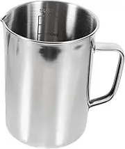 Laboratory Beaker Stainless Steel Pitcher with Handle Chemical Measuring Cup Espresso Glass Cups Liquid Mixing Cup Stainless Steel Water Jug Espresso Pitcher Steaming Coffee Nozzle