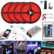 20M 20A 240W SMD5050 IP20 Smart Home WiFi APP Control LED Strip Light Kit Work With Alexa AC110-240V 7757 US PLUG