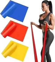 Resistance Bands Set - Professional Exercise Bands with 3 Resistance Levels, Non-Latex Elastic Bands Stretch Bands for Physical Therapy, Home Gym Workout Strength Training Yoga Pilates