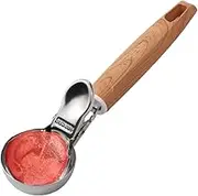 Krujecnt Heavy Duty Ice Cream Scoop, Cookie Baking Stainless Steel Ice Cream Scoop, Fruit Ball Spoon Trigger Release Portion Control Gadgets for Watermelon Waffle Pancake Cupcake