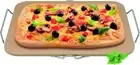 Pizza Stone with Rack – Rectangular Baking Stone for Oven | Free shipping