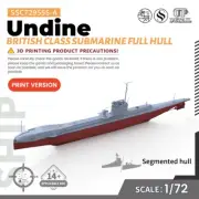 1/72 British Undine Class Submarine Full Hull Military Model Kit SSC72955S-A