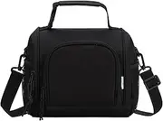 Lunch Bag for Men,Vaschy Reusable Insulated Large Lunch Box Container Cooler Bag for Adults/Women/Kids for Work,School,Picnic Black