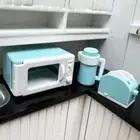 Dollhouse Microwave Oven Scene Model Mini Kettle Miniature Bread Machine