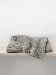 Cultiver | Pure Linen Bath Towel in Grey Pebble | The UNDONE