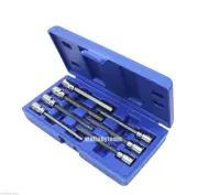 7pcs 3/8 "DR Metric MM Extra Long Hex Allen Bit Socket Tool Set with Case