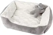 Dog＆Cat Sofa Bed Indoor Pet Bed Autumn and Winter Warm Pet Mat Comfortable,Breathable for Dog,Cat,Kitten,Puppy,Rabbit,Gray