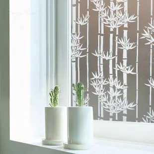 【橘果設計】竹林 玻璃貼 90*500CM 防曬抗熱 透明玻璃變磨砂玻璃 壁紙 壁貼