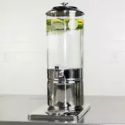1.8 Gallon Stainless Steel Single Beverage Drink Display Ice Cooler Dispenser