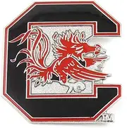 Aminco NCAA South Carolina Gamecocks Team Logo Pin, Team Color