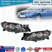 Pair LH+RH Head Light Lamp Fits Mazda 3 BK SP23 / 4 Door SEDAN 2003~2009 (for: Mazda)
