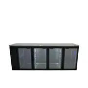 Williams Cameo - Four Door Black Colorbond Remote Back Bar Counter Display Refrigerator