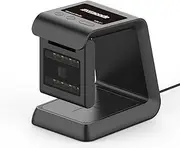 [symcode] 2D QR Hands-Free Barcode Scanner Omnidirectional Automatic Sensing Scanning USB Connection Desktop Barcode Reader, Wired Bar Code Reader Screen Scanningfor POS PC Airport, Supermarket