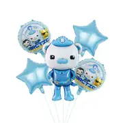 5PC Octonauts Captain Barnacles Foil Balloon Set Birthday Party Supplies Decoration