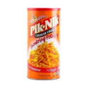 Pik Nik Cheddar Cheese Shoestring Potato Chips Fries Can 241g
