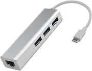CAXUSD Type-c to Ethernet Adapter 3 3.0 Hub White Instant Connection Supports