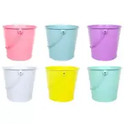 Small Metal Bucket Pastel Colour Mini Tins with Handle Home Party Candy Easter