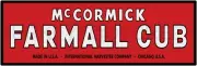 McCormick Farmall Cub 8" x 24" Metal Sign