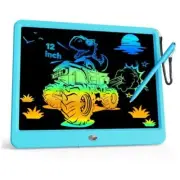 12 Inch LCD Writing Tablet with Anti-Lost Stylus, Erasable Doodle 12 inch Blue