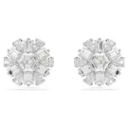 SWAROVSKI IDYLLIA STUD PIERCED EARRINGS SNOWFLAKE WHITE 5691483.NEW IN BOX
