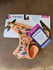 NEW Top Paw Dog Harness Lemons Peach Adjustable Comfort Size XXSMALL