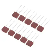 50Pcs DIP Mounted Miniature Square Slow Blow Micro Fuse, 1.6A 250V, Red