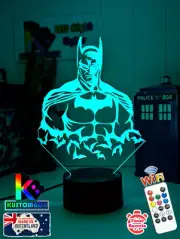 Batman Dark Knight Personalised 3D LED Night Light 7 Colour Change Room Lamp