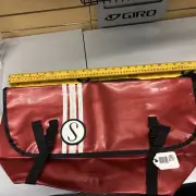 SCHWINN MESSENGER BAG RED GLITTER Sparkle Vinyl Chrome Bicycle Pack bike VTG