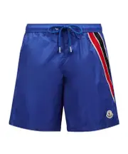 Tricolour Trim Swim Shorts electric blue