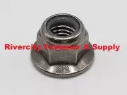 (100) M12-1.75 Flange Stop Lock Nut Nylon Insert Stainless DIN 6926 12mm x 1.75