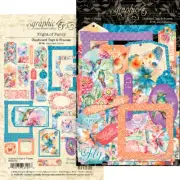 Flight Of Fancy - Graphic 45 - Chipboard Tags & Frames Assortment 30/ Pk