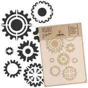 DIY Reusable Plastic STENCIL A3 A4 A5 Factory Gears Scrapbooking - Decoupage