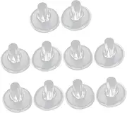 GOOHOCHY 5pairs Clear Toe Guards for Sandals Non- Gel Toe Protectors Anti-friction Comfort for Women Fits Thong Sandals Prevents Blisters and Slipping