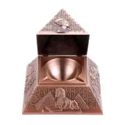 Metal Ashtray Home Decor Smoking Egyptian Pharaoh Pyramid Ornaments Bronzed