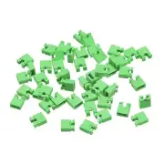 50pcs 2.54mm Pin Header Jumper Cap Short Circuit Connection Cap Green