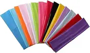 [Zapire] 14pcs Mixed Colors Yoga Sports Headbands for Women - Soft Elastic Stretch Girls Athletic Headbands