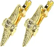 [BESPORTBLE] 2pcs Men's Owl Tie Clip Zinc Alloy Tack Bar Accessory for Formal Events