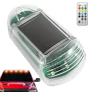 LED Lights Solar Light - Solar Cab Lights Running Light, LED Roof Lights Wireless Car Lights | Colorful Truck Cab Lights Solar Powered Lights, Car Accessories, Solar Powered Cab Lights for Truck
