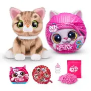 Pets Alive Smitten Kitten Surprise Tabby Cat Ginger Interactive Plush ZURU