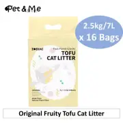 ZODIAC Original Fruity Tofu Cat Litter Absorbent Clumping Flushable 7L/2.5kg x16