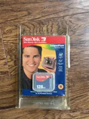 SanDisk CompactFlash 128 MB Memory Card (SDCFB-128-768) Damaged Packing