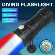15000LM Scuba Diving Underwater 80M Video Camera Photography Light Flashlight