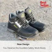 Heavy Duty Mens Work Boots Safety Shoes Steel Toe Cap Sneakers Lightweight Black