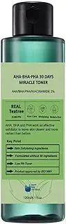 Happy Skin AHA BHA PHA with Niacinamide 2% - 30 Days Miracle Toner for Blackheads, Large Pores, Whiteheads Wrinkles and Fine Lines with Tea Tree Extract 120ml