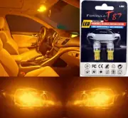 LED 5050 Light Orange Amber 168 Two Bulb License Plate Tag Replacement SMD JDM