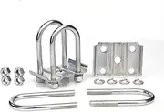 Trailer U Bolt kit for 3500lbs 2-3/8" Round Axle 5-1/2" Long 1/2" Dia