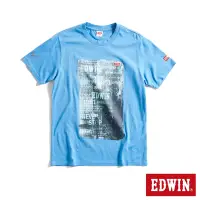 在飛比找Yahoo奇摩購物中心優惠-EDWIN 數碼時代印花短袖T恤-男-水藍色